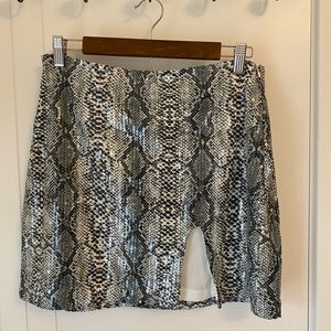 Endless Rose Sequin Snake Print Miniskirt, size L